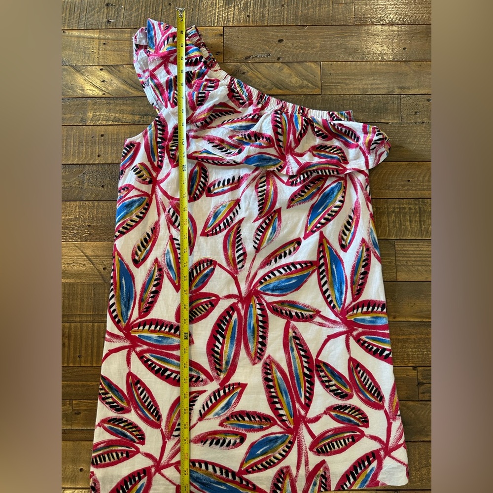 J. Crew Linen Blend One Shoulder Dress Size Small - Picture 3 of 5